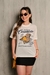 Camiseta 100% Algodão Penteado Estampada - Caramelo