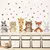 Adhesivos de 6 animalitos y puntos 132x53cms