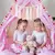 Guirnalda de Borlas Bohemias en colores pastel Rosa - comprar online