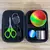 Kit de Fumante com Cuia De Silicone, Suporte De Isqueiro, Tesoura Dobrável, Dichavador de Metal, Slick de Silicone e uma Mini Bag Simples na internet