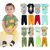 Kit 12 Peças de Roupas para Bebê Menino (6 Body + 6 Calças Mijão)
