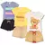 Kit Sortido 8 Peças de Roupa Infantil Menina (4 Camisetas e 4 Bermudas)