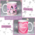 Caneca Alfabeto Floral Borboleta - Maju Canecas e Camisetas