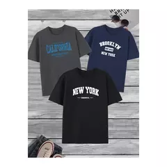 Kit 3 Camisetas Masculina Sortidas 100% Algodão Premium na internet