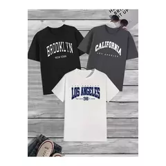 Kit 3 Camisetas Masculina Sortidas 100% Algodão Premium - comprar online