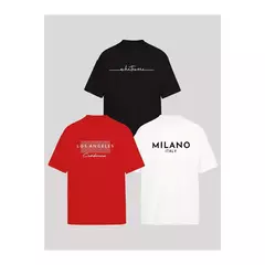 Kit 3 Camisetas Masculina Sortidas 100% Algodão Premium - loja online