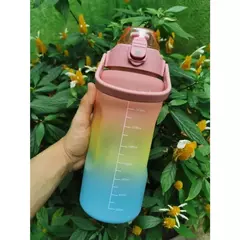 Kit 3 Garrafas Água Squeeze Motivacional 300M+ 900ML+ 2000ML - Drop Conexion