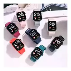 Relógio Inteligente Digital LED Quadrado