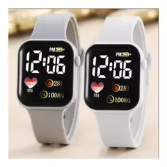 Relógio Inteligente Digital LED Quadrado - Drop Conexion