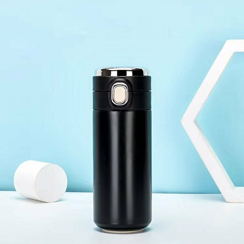 Garrafa Térmica 420ml Visor De Led Com Sensor De Temperatura PRETO / U