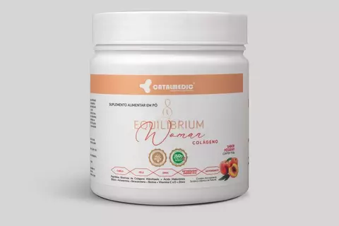 Equilibrium Woman Colágeno Sabor Pêssego 150g Catalmedic