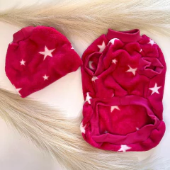 Roupa de Frio Modelo Pinguim Rosa Pink Estrelar