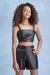 Short de Couro Preto