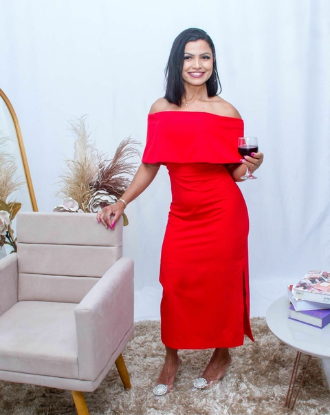Vestido Midi Vermelho