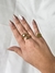 Anel Gota Achatada Banhada Ouro 18k