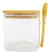 POTE DE VIDRO LISO QUADRADO C/ ALCA+COLHER E TAMPA HERMETICA - comprar online