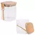 POTE DE VIDRO LISO QUADRADO C/ ALCA+COLHER E TAMPA HERMETICA - comprar online