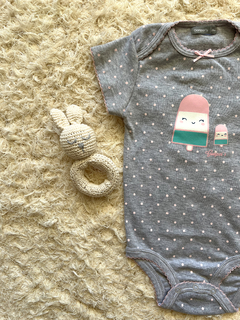 Body manga corta lunares gris paletitas - comprar online