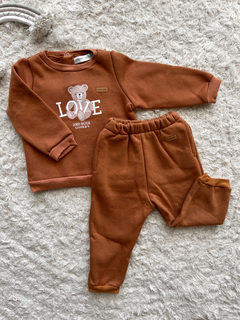 Conjunto teddy tostado