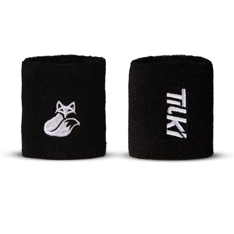 Muñequera Corta Algodón Terry Interior Tilki Black/white