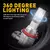 AUXITO 2Pc LED Lâmpadas de nevoeiro / DRL