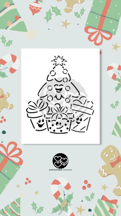 Stencil Árbol Navidad