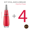 Kit 1+4 Esmalte Impala Viva, Ame e Brilhe Glitter 3D - Hoje Eu Posso