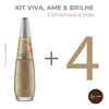 Kit 1+4 Esmalte Impala Viva, Ame e Brilhe Glitter 3D - Comemore a Vida