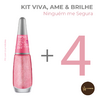 Kit 1+4 Esmalte Impala Viva, Ame e Brilhe Glitter 3D - Ninguém Me Segura