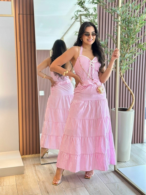 CONJUNTO SAIA E BLUSA LISTRADO - comprar online