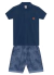 Conjunto Polo Azul + Bermuda Chambray Mundi -
                                          sem gênero -
                                          0 - 14 anos                                          - na Mãe Louca