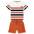Conjunto Infantil Masculino Camiseta e Shorts Listrado – Milon -
                                          sem gênero -
                                          0 - 14 anos                                          - na Mãe Louca
