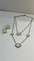 Conjunto Colar e Brinco Gravatinha Branca - comprar online