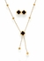 Conjunto Colar e Brinco Gravatinha preta - comprar online