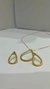 Conjunto Colar e Brinco Gota Vazada - comprar online