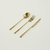 SET X 3 UTENSILIOS DE MESA MANCHESTER DORADO 22 CM