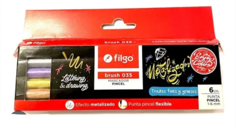 Marcador Pincel x6u. FILGO METALIZADO - comprar online