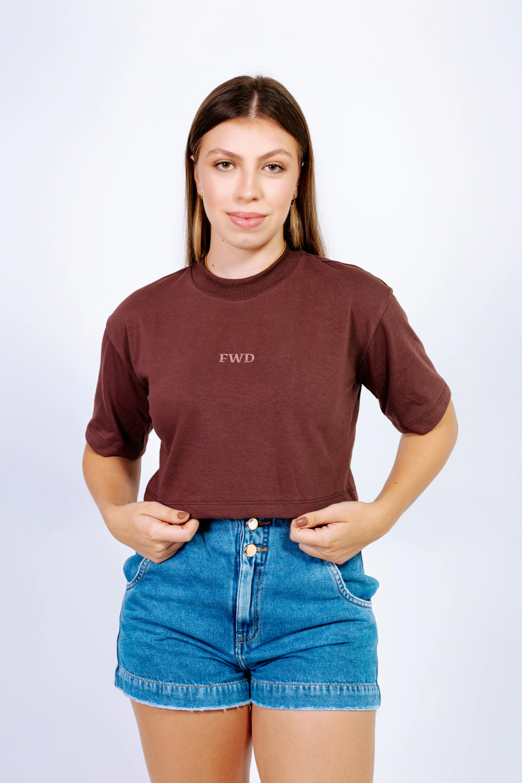 Cropped Oversized Pure Lines