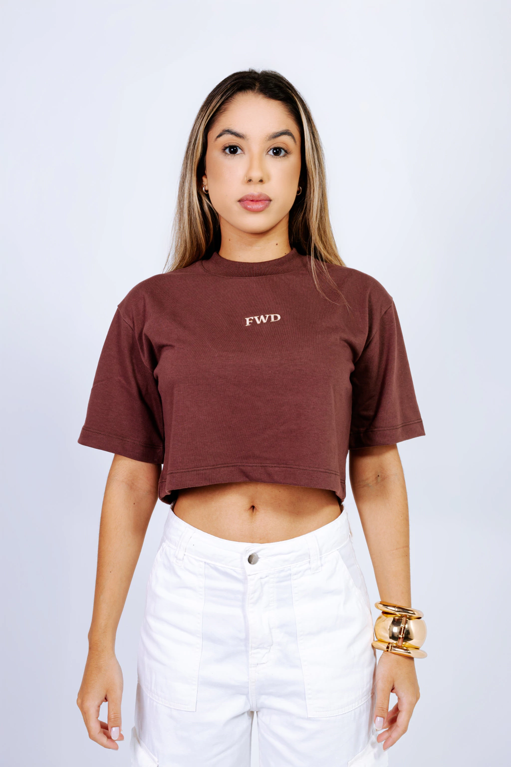 Cropped Oversized Pure Lines