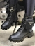 Bota Prada Monolith em couro e Re-Nylon Tratorada