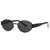 Oval Metal Óculos de sol para homens e mulheres, óculos UV400, marca de luxo, unisex, elegante, óculos de sol - Tulipa Negra Fashion