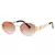 Oval Metal Óculos de sol para homens e mulheres, óculos UV400, marca de luxo, unisex, elegante, óculos de sol