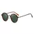 Óculos polarizados para homens e mulheres, metal redondo, óculos de sol retrô, óculos clássicos, design de luxo, UV400 Shades