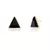 Brinco Triangle - Obsidiana Preta - Coleção Geometric