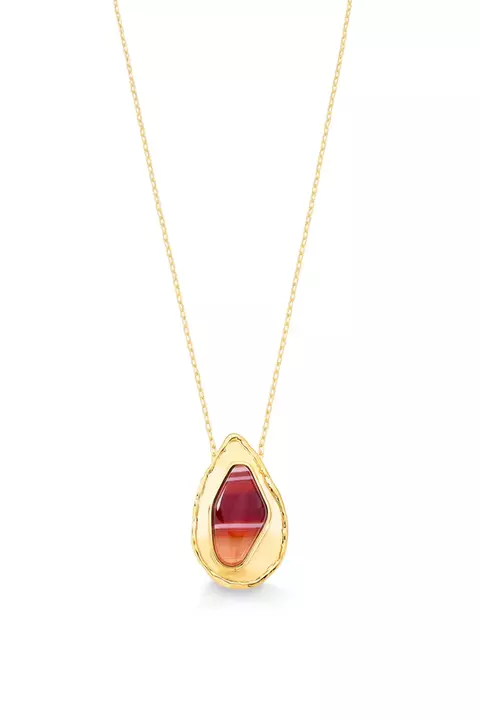 Colar Alegria - Ágata Vermelha - Coleção Alma - comprar online