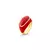 Anel Candy - Feldspato Vermelho e Esmalte Vermelho - Coleção Piquenique