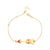 Pulseira Arrow Heart - Feldspato Vermelho - Coleção Flor e Ser Amor