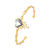 Pulseira Desejo - Ágata Cinza Metalizada - Coleção Flor e Ser Amor - comprar online
