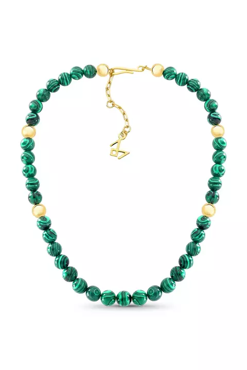 Colar Esferas b - Malaquita - Coleção Believe