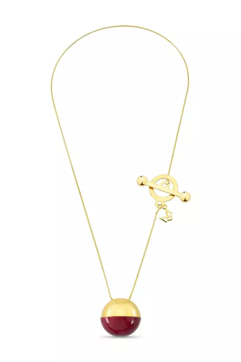 Colar Dot - Feldspato Vermelho - Coleção Dot